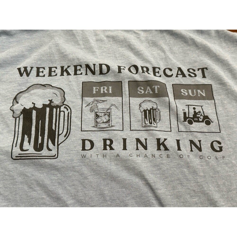 Travis Matthew Golf Weekend Forecast Heather Blue Shirt M